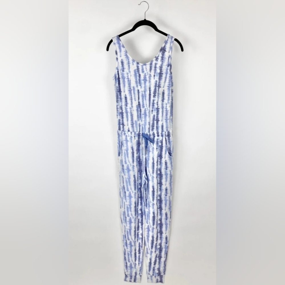 1X Koolaburra by UGG Sleeveless Tie Dye Waist Drawstring Jumpsuit with Pockets